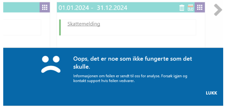 feil ved aapning av fil